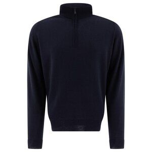 John Smedley Merino Wool Tapton Half-Zip Sweater Tag Size M Men